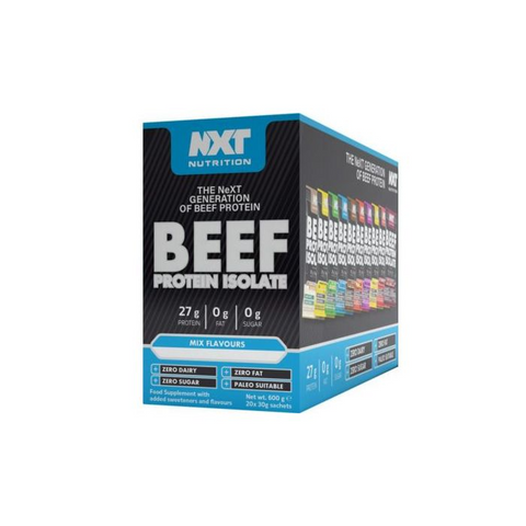 NXT Nutrition Beef Protein Isolate mixed box (20 sachets)