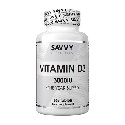Savvy Essentials Vitamin D3 3000IU (Year Supply)
